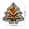 thumbnail image 2 of Stylish Metal Hanging Christmas Tree Wind Spinner - Modern Design with Orange & Yellow Leaves White Circles Perfect for Garden Decor, 2 of 7