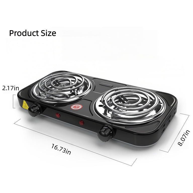 REDUSK Portable Double Burner Hot Plate, 2200W photo 2