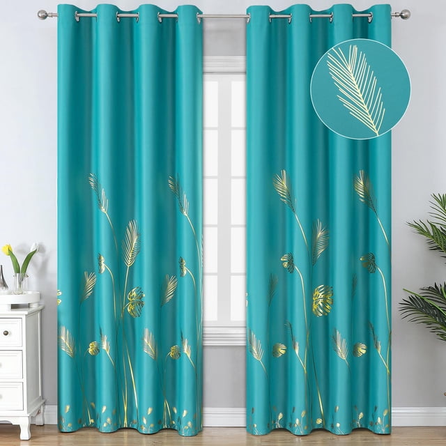 Cortinas Estelar Textiler, 132 x 244 cm, color verde azulado térmico, opaco