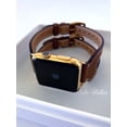 thumbnail image 3 of 24K Gold SERIES 2 38MM Iwatch with Leather Etoupe Double Buckle Cuff, 3 of 3