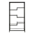 thumbnail image 2 of HomeRoots 527579 68 in. Metal, Glass Seven Tier Etagere Bookcase, Black, 2 of 3