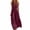 Wine Outfits, variant on Women's Sleeveless Backless Jumpsuits Halter V Nek Front Zipper High Rise Wide Leg Palazzo Pants with Pockets Boho Beach Outfit Wine