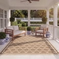 thumbnail image 3 of SAFAVIEH Courtyard Allison Oriental Indoor/Outdoor Area Rug, Brown/Bone, 5'3" x 7'7", 3 of 10