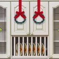 thumbnail image 4 of Yucurem 5.1 Inch Mini Christmas Cabinet Wreath, 12PCS Small Christmas Kitchen Wreaths with Bow Ribbon for Xmas Window Door Chair Fireplace Table Centerpiece Indoor Outdoor Decor, 4 of 6