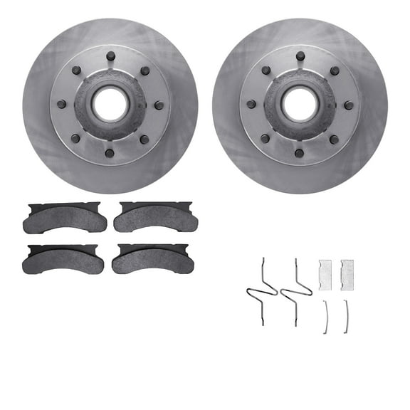 Dynamic Friction Company Front Brake Rotors with Heavy Duty Brake Pads includes Hardware 6212-99263