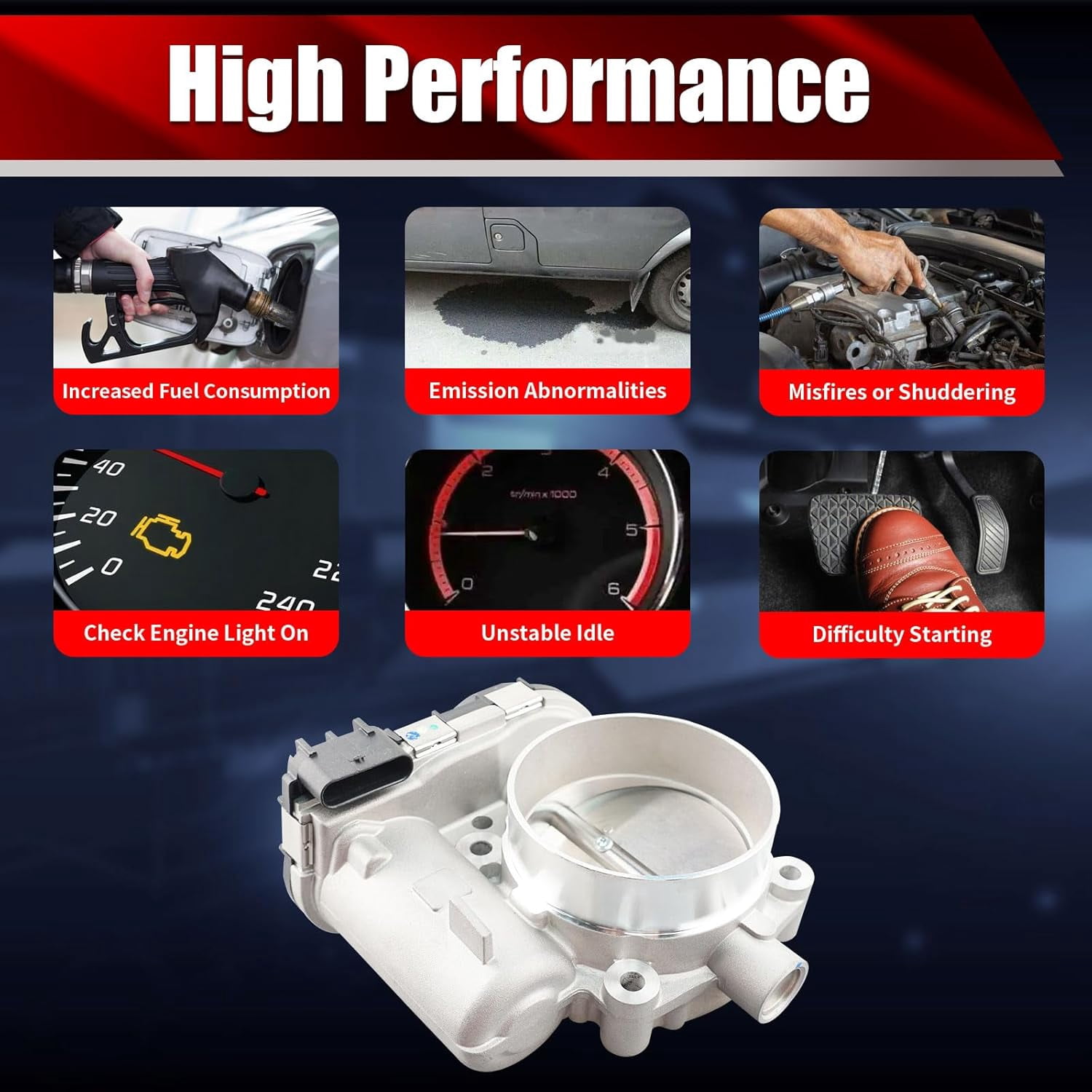 MACAX Electronic Throttle Body Assembly S20203 Compatible with Chrysler Dodge Jeep Ram200 300 Pacifica Town Country Charger Avenger Challenger Durango Grand Cherokee Wrangler 1500 Replaces 5184349AB