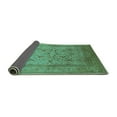 thumbnail image 2 of Ahgly Company Indoor Round Oriental Turquoise Blue Industrial Area Rugs, 7' Round, 2 of 4