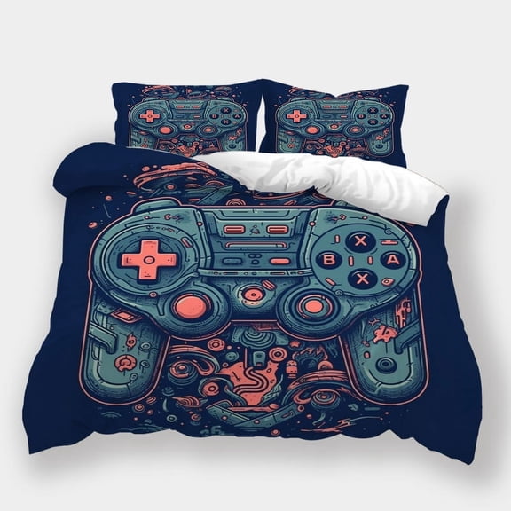 Game Handle Printed Comforter Cover Set Boys Men Fashion Bedding Suit Cool Bedroom Decor,Twin (68"x86")