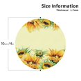 thumbnail image 2 of Drink Coasters, Sunflowers (3) -PVC Leather Coasters Sets of 4 for Tabletop Protection - Bar Accessories, Coasters for Drinks Cup Aesthetic Coasters Home Office Decor Round Shape, 2 of 5