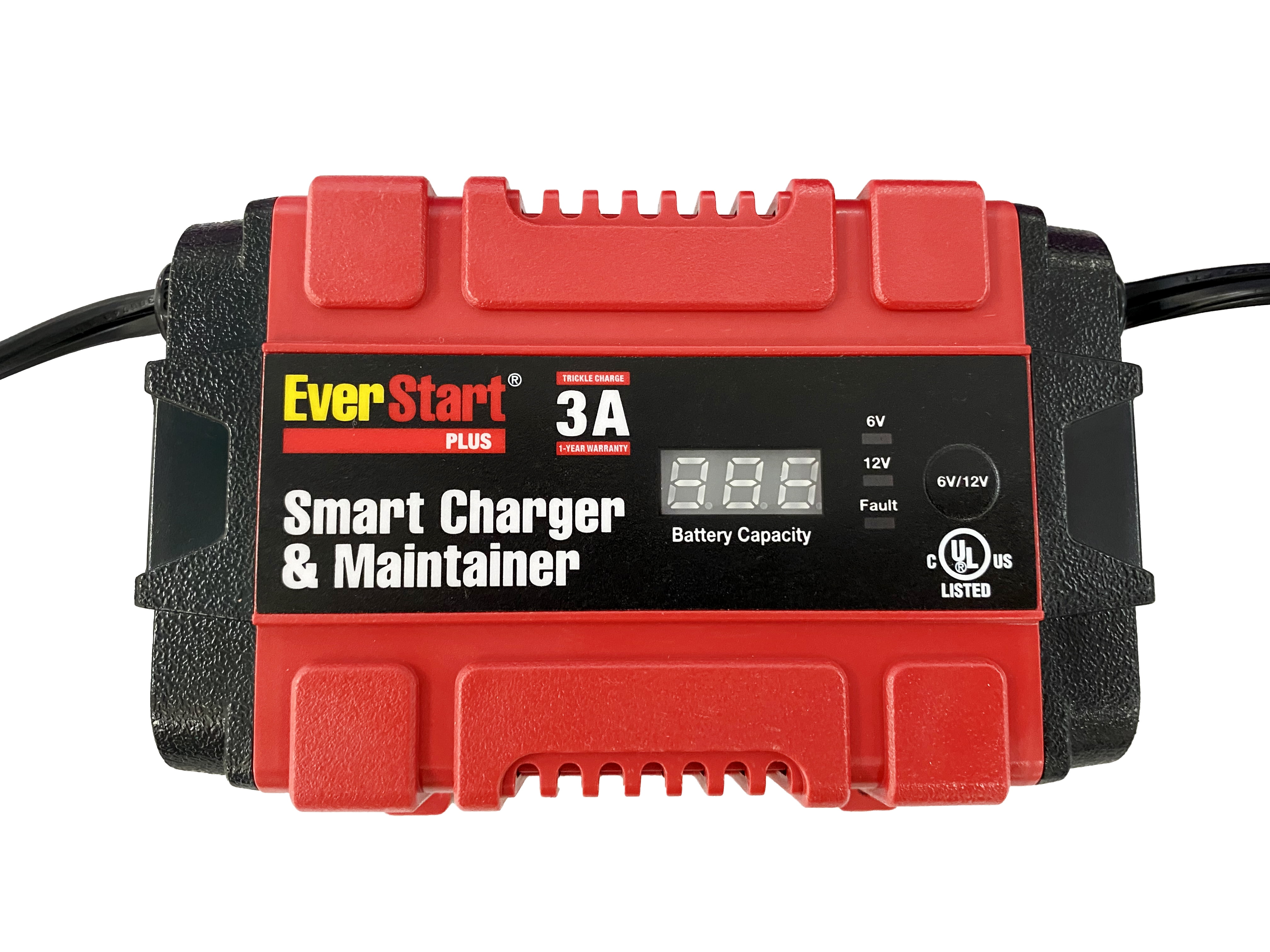 EverStart 3A Portable Smart Battery Charger and Maintainer with Digital  Display 