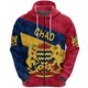 thumbnail image 3 of Sudadera con capucha y cremallera con el emblema nacional de Chad y la bandera de África para hombre, ropa informal, deportiva, para niño, 3 of 5