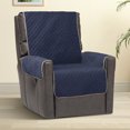 thumbnail image 3 of Cover Bonanza Indoor Recliner Slipcover, 23 x 21 x 35 inch, Navy/Tan, 3 of 9