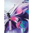 thumbnail image 4 of Camiseta con Estampado de Mariposa en Talla Extra con Mangas de Campanilla Rosegal  Mangas largas de talla grande, 4 of 5