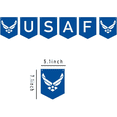 thumbnail image 5 of Military USAF Banner,Memorial Day Independence Day Veterans Day Patriotic US  Airforce Theme Party Decoration Supplies, 5 of 5