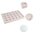 thumbnail image 2 of Unique Bargains Velvet Jewelry Organizers Trays with Removable Dividers Light Pink-24 Grid Tray, 2 of 7