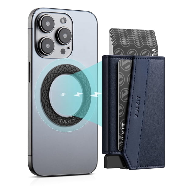 Billetera Magnética Pop-Up VULKIT para iPhone 12-15 Azul
