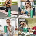 thumbnail image 7 of Modern 40oz Tumbler– Stainless Steel Insulated Tumbler with Handle and Straw, Large Capacity Travel Cup for Hot & Cold Drinks, 7 of 7