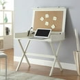thumbnail image 4 of Carolina Classics Flip Top Cork Board Desk in Antique White, 4 of 4