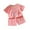 Hot Pink, variant on GEZHEN Girls Boys Summer Cartoon Printing Short Sleeve Shorts Two PC Set Relaxed Fit Casual Outfits