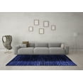 thumbnail image 3 of Ahgly Company Indoor Square Abstract Blue Modern Area Rugs, 3' Square, 3 of 4