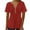 Wine, variant on WREESH Women's Solid Color V-Neck Button Short Sleeve Henley Shirt Fashion Casual Summer Blouse Red