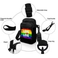 thumbnail image 5 of HELLHERO Shoulder Strap Cross Body Purse, Polyester Adjustable Shoulder Strap Crossbody Bag for Women, Love Theme Design, 5 of 7