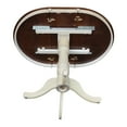 thumbnail image 3 of 36" Round Counter Height Table with 12" Leaf in Antiqued Almond/Espresso, 3 of 8