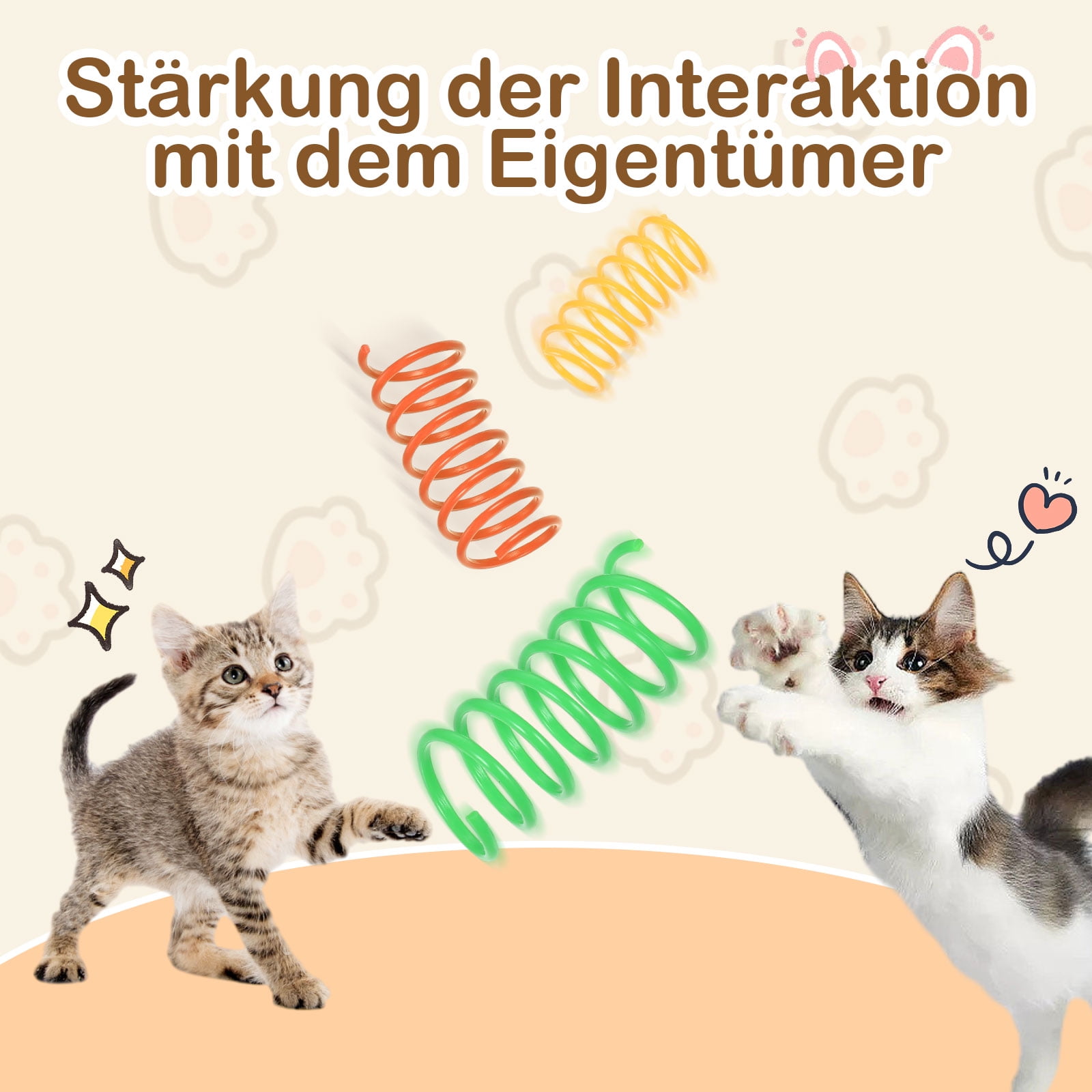 Xingzhi 30piece Fun Spiral Spring Toy For Cats Compact And