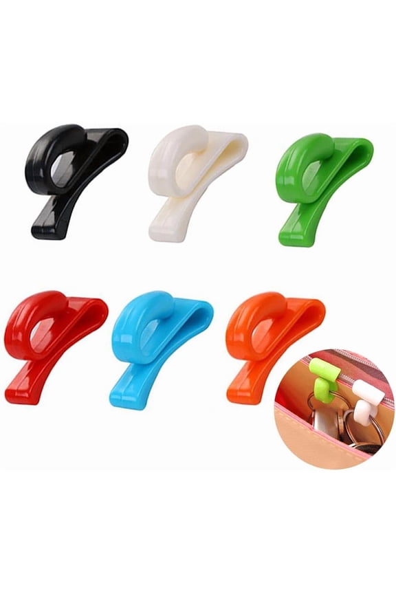 6 Pcs Portable Anti-Lost Key Hooks Clips Purse Handbag Key Organizer,Multi-Color