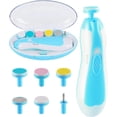 thumbnail image 2 of Baby Nail Trimmer Electric，Nail Clippers File for Baby No Sharp Claws Hurt, 6 in 1 with Light Safety Cutter for Newborn Infant Toddler and Fingernails Kids Nail Trim and Polish Care（Blue）, 2 of 7
