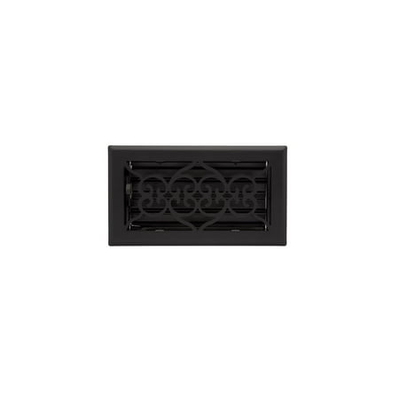 

Signature Hardware 941735-4-10 Alexandre Traditional Steel Floor Register - Black