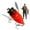 Watermelon Red, variant on Cicada Fishing Freshwater Realistic Shape Strong Hook Durable Tackle for Trout Panfish Reusable Swim Attractant