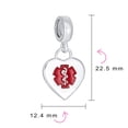 thumbnail image 4 of Bling Jewelry Womens Heart Shape Medical ID Dangle Charm Bead Sterling Silver for European Bracelet, 4 of 4