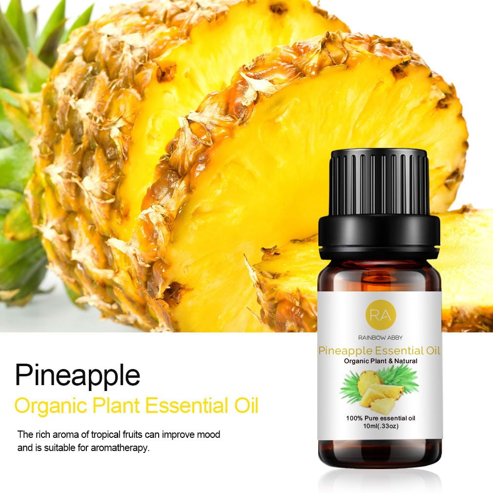 Pineapple Essential Oil 100% Pure Organic Therapeutic Grade Pineapple Oil  for Diffuser, Sleep, Perfume, Massage, Skin Care, Aromatherapy, Bath - 10ML  