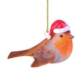 thumbnail image 2 of Christmas Animal Ornament Acrylic Santa Hat Animal Ornament Christmas Tree Decoration Holiday Decor, 2 of 4