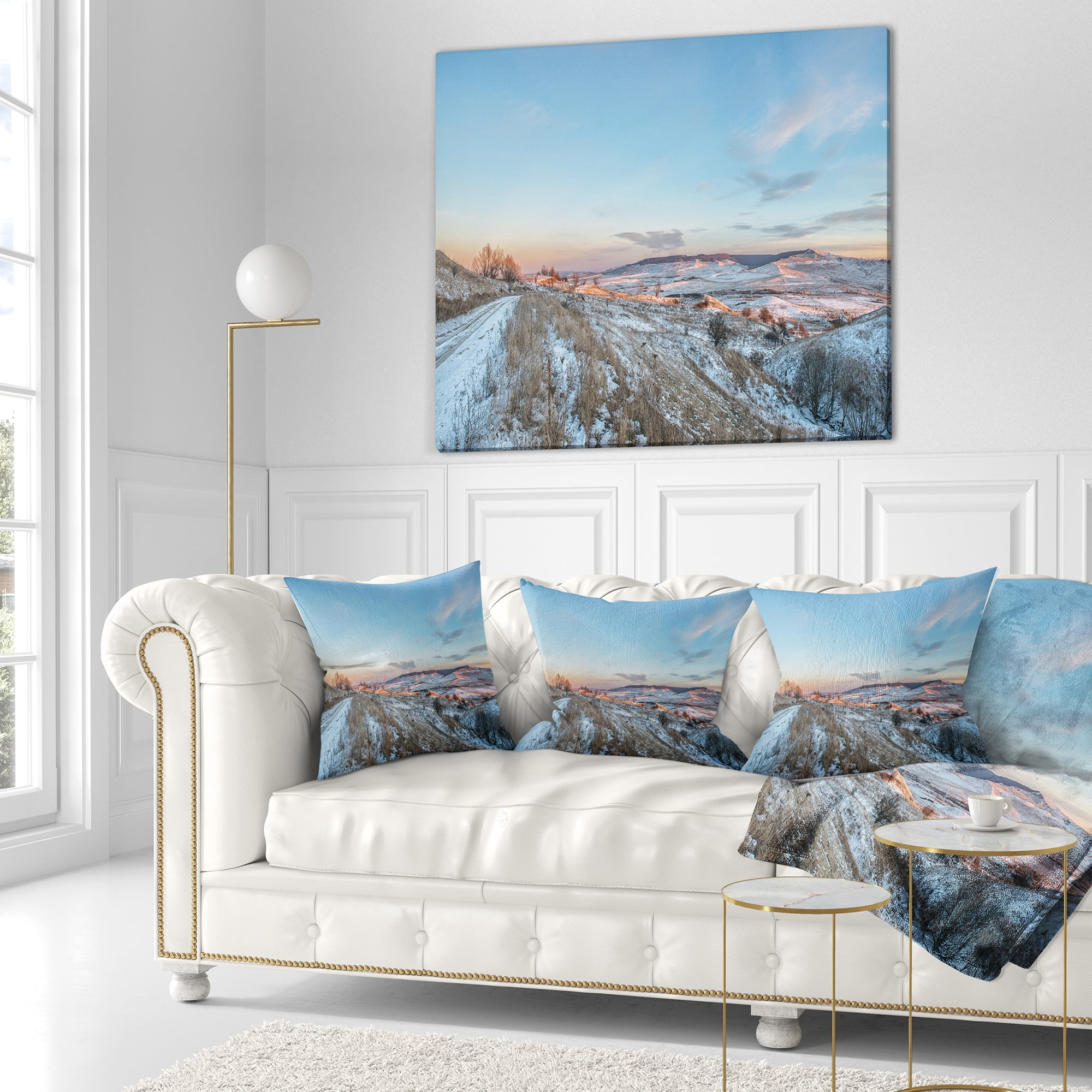 Designart Stavropol Region North Caucasus - Landscape Printed Throw Pillow - 16x16