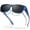 A03 Transparent Blue/Grey Lens, variant on Men's Tactical Green Sunglasses UV400 for Hunting Shooting Airsoft Paintball Outdoor Ops