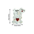 thumbnail image 2 of Gaiwos Clear Crystal Bear Figurine 2.76 inches, I Love You Faux Crystal Bear Ornament, Collectible Tabletop Bear Statue for Wedding Birthday Party Valentine's Day Gift, 2 of 8