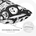 thumbnail image 3 of Lsque Black White Spooky Ghosts Pattern Pillow Case – Soft & Cozy Throw Pillow Cover, Hypoallergenic Cushion Case for Sleeping Women with Envelope Closure-20"x30", 3 of 6