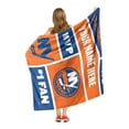 thumbnail image 4 of New York Islanders NHL Colorblock Personalized Silk Touch Throw Blanket, 50" X 60", 4 of 5