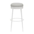 thumbnail image 7 of Hillsdale Furniture Aubrie Metal Backless Bar Height Padded Swivel Stool, White, 7 of 7