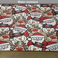 thumbnail image 6 of Ambesonne Christmas Place Mats Set of 4, Snowman Reindeer, Standard Size, Pale Brown White and Red, 6 of 6