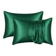 thumbnail image 2 of RFUGUG Set of 2 Luxury Silk Pillowcases - Premium 20*26in Satin Smoothness for Unmatched Comfort, Hypoallergenic, Easy Care, Elegant Addition to Your Bedding - Queen Size, Machine Washable, 2 of 6