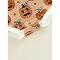 thumbnail image 5 of Newborn Baby Girl Halloween Outfit Cute Pumpkin Ghost Sweatshirt Bubble Romper Oversized Bodysuit My First Halloween Clothes, 5 of 7