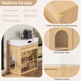 thumbnail image 4 of MODERNLUXE Extendable Dining Table with Folding Tabletop, Kitchen Island with Wheels,Hooks,Drawers and Power Outlet, Bar Table with Storage for Kitchen, Dining Room,Natural, 4 of 11