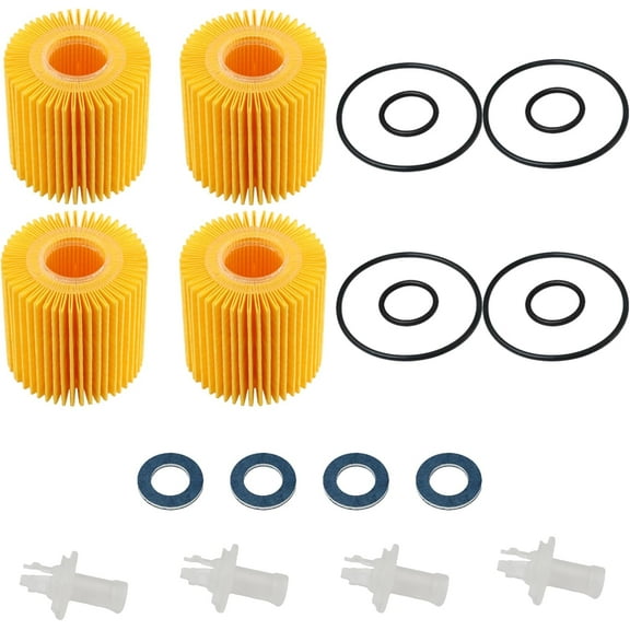 4 Engine Oil Filters Fit for Toyota Camry Sienna Tacoma Lexus Replace#: 04152YZZA1 04152-YZZG1