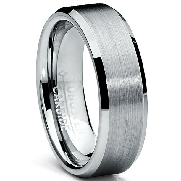 RingWright Co. - Men's 6MM High Polish / Matte Finish Tungsten Ring ...
