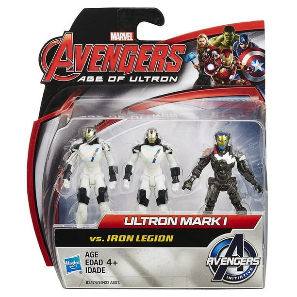 Pack de 2 Figurines Marvel Vengeurs Age of Ultron Mark 1 vs Iron Legion 2,5 Pouces