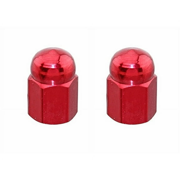 Alta Bicycle Bike Bicycle Hex Dome Schrader Bike Valve Caps, Multiple Colors (Red)