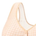 thumbnail image 3 of Xdegoge Women's Wide Strap Front Closure Gingham Bra Wireless Padded Support Breathable Plaid Fabric Bras Full Coverage Casual Brassiere Convenient On/Off Ideal for Daily Wear, 3 of 4
